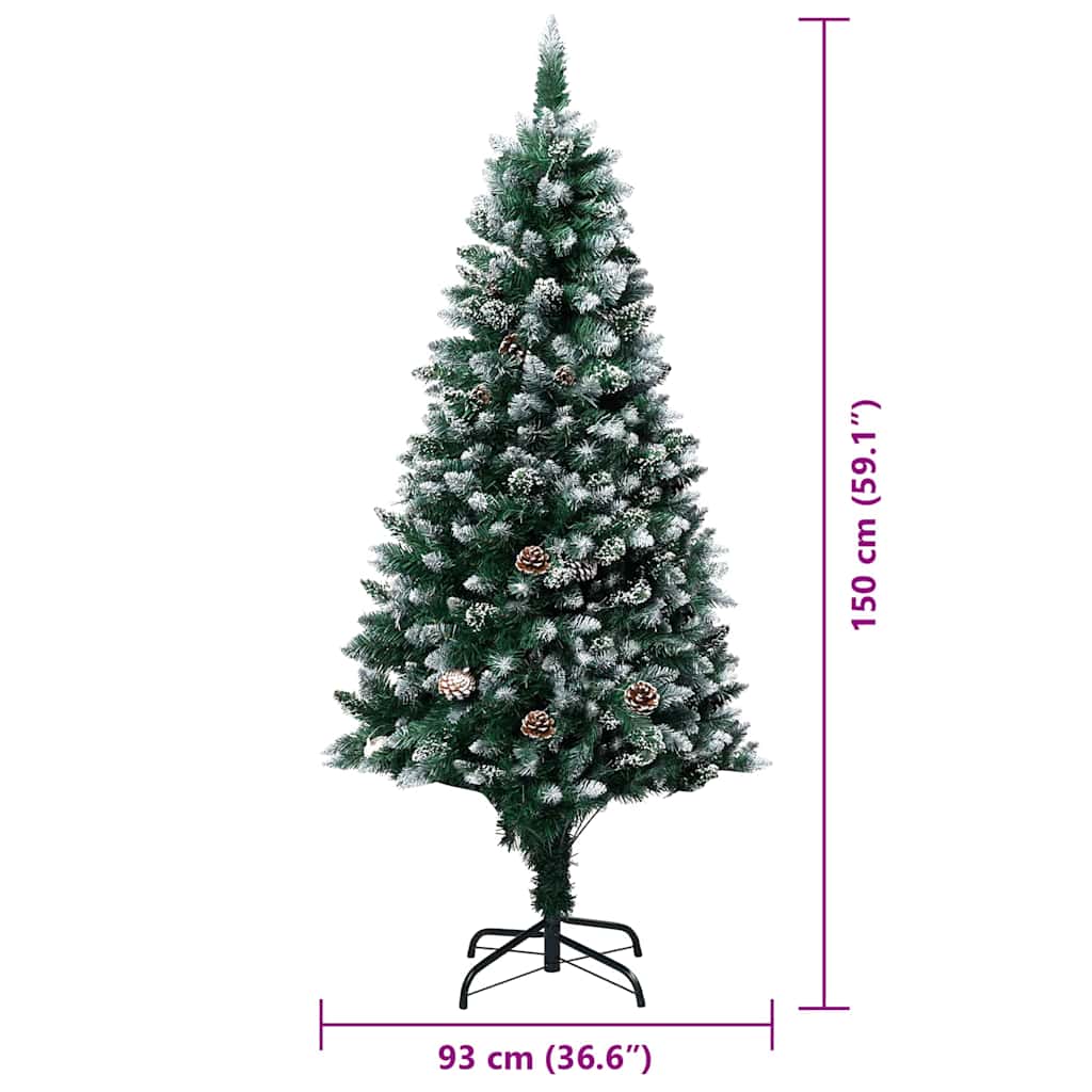 Albero di Natale artificiale con 150 LED Verde 150 cm
