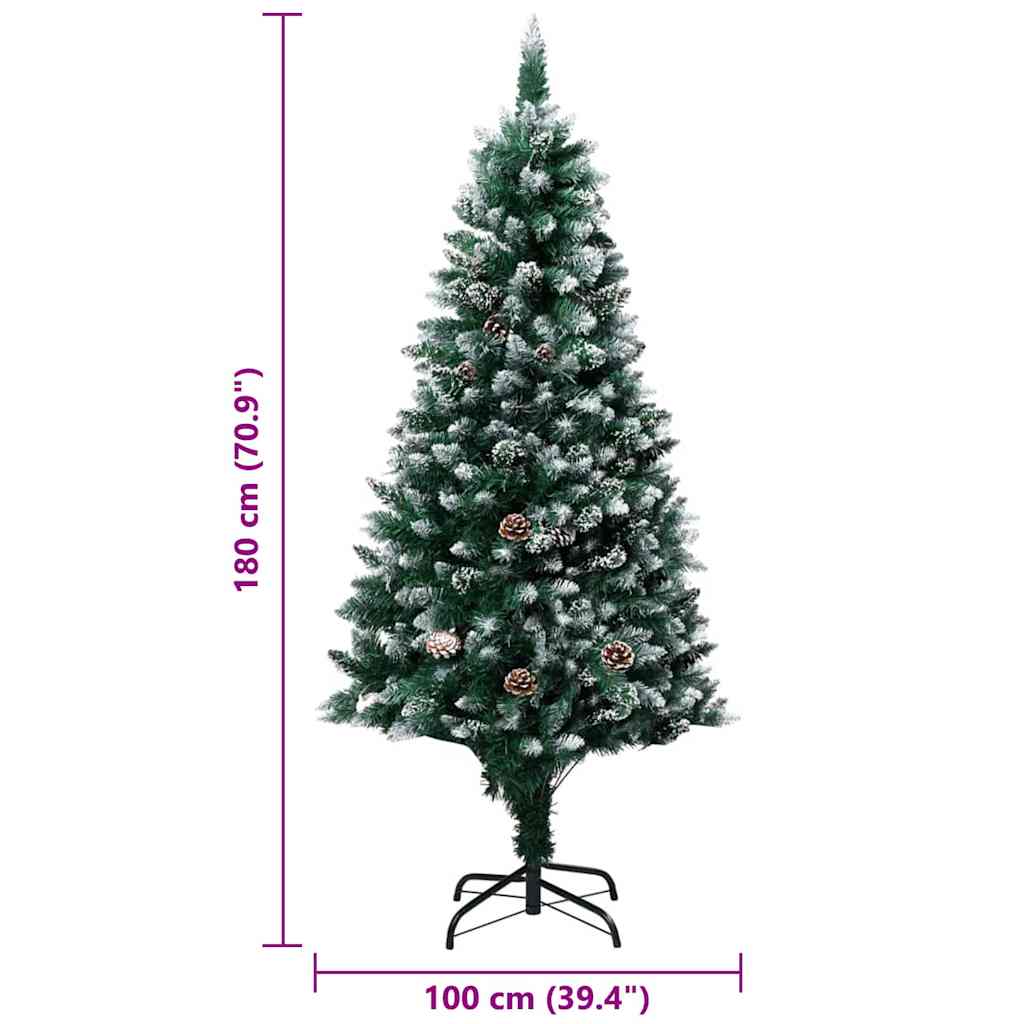 Albero di Natale artificiale con 300 LED Verde 180 cm