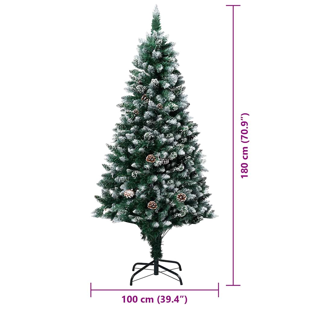 Albero di Natale artificiale con 300 LED Verde 180 cm