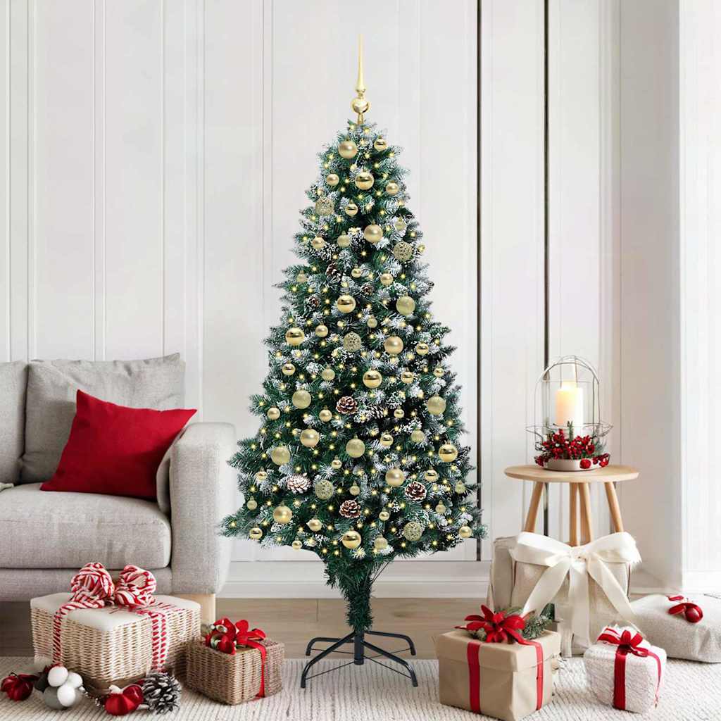 Albero di Natale artificiale con 300 LED Verde 180 cm