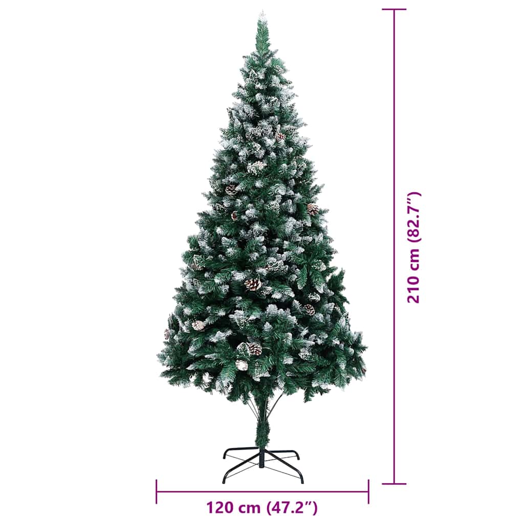 Albero di Natale artificiale con 300 LED Verde 210 cm