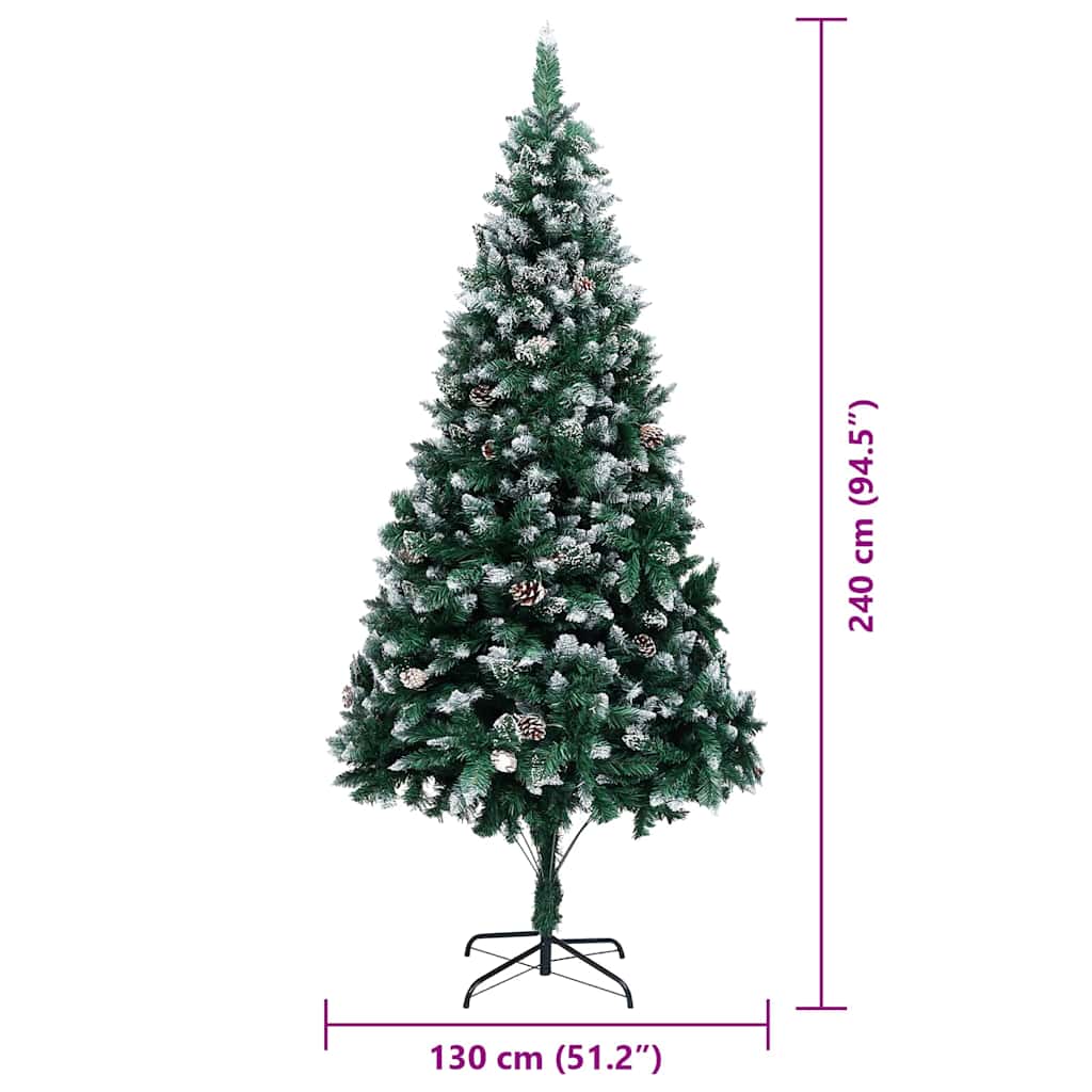 Albero di Natale artificiale con 300 LED Verde 240 cm