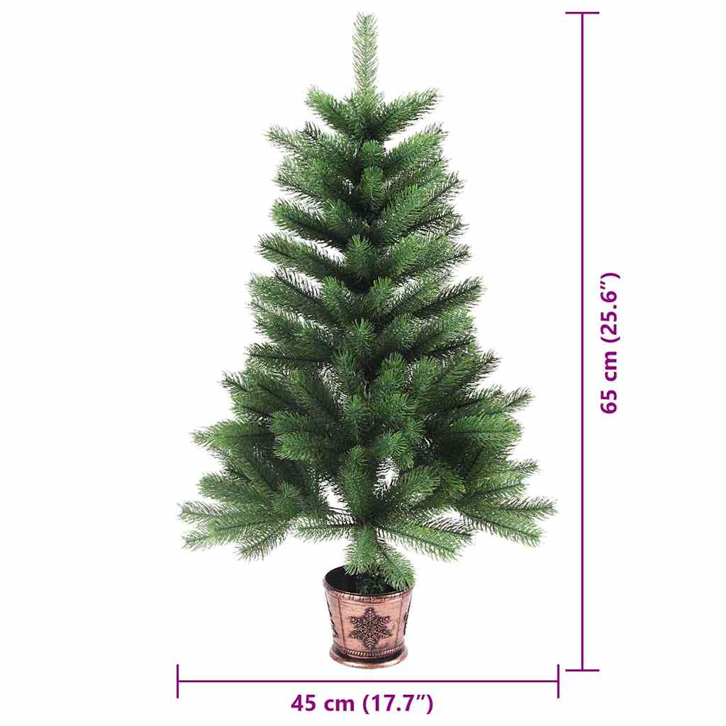 Albero di Natale con 150 LED con supporto Verde 65 cm PE