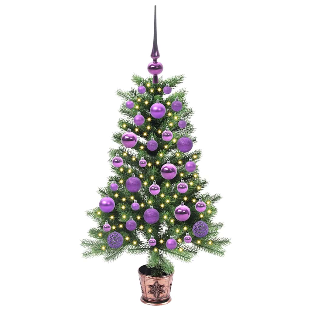 Albero di Natale con 150 LED con supporto Verde 90 cm PE