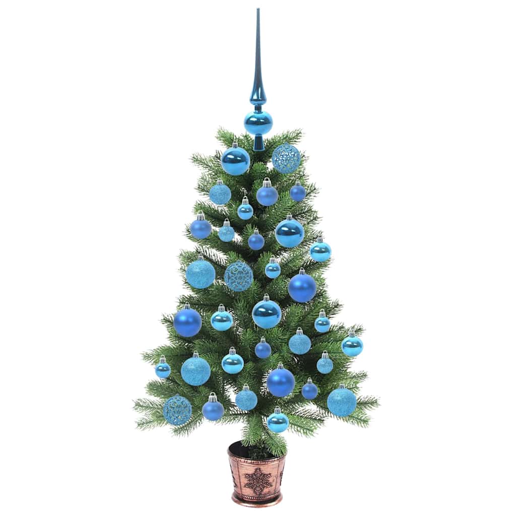 Albero di Natale con 150 LED con supporto Verde 90 cm PE