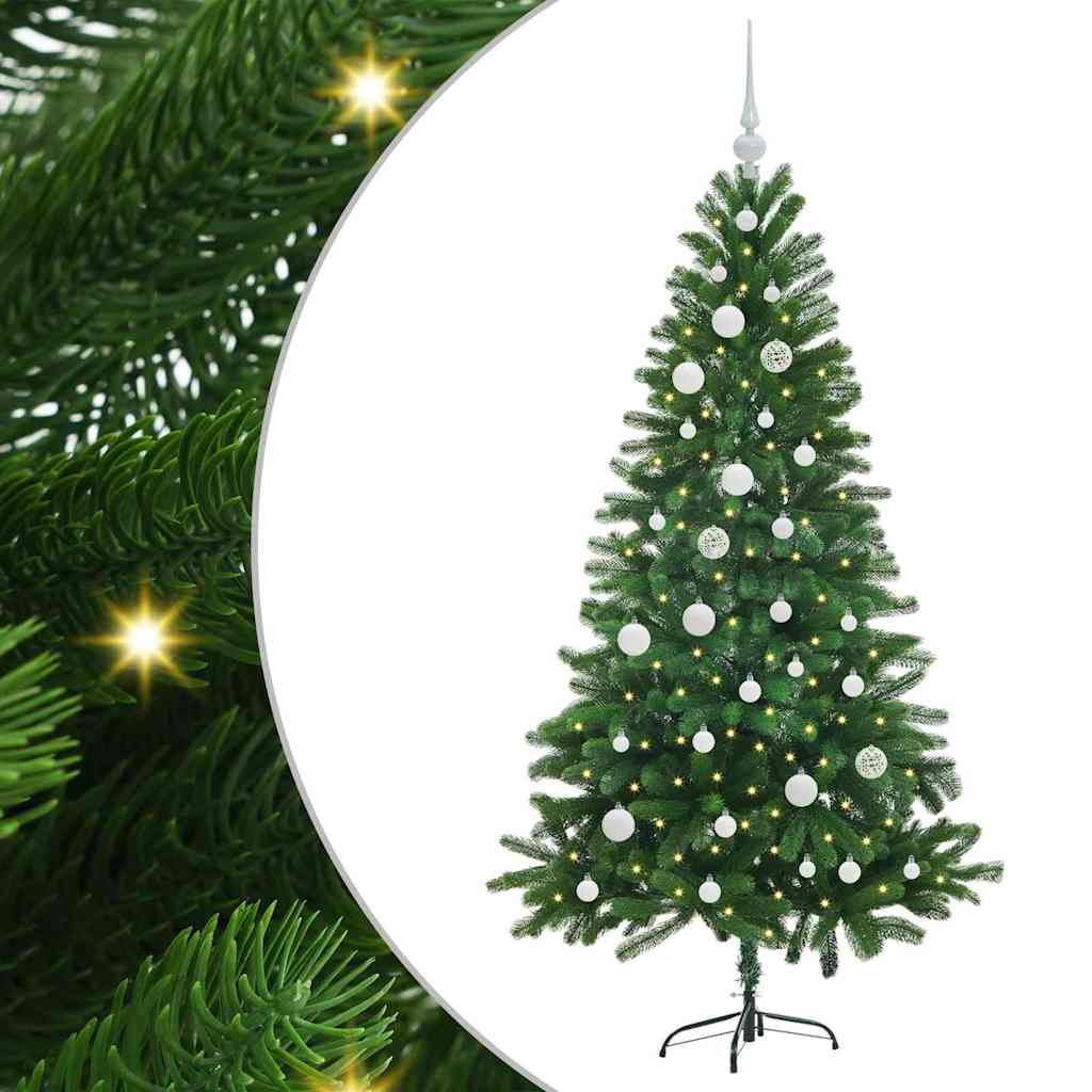 Albero di Natale con 150 LED con supporto Verde 150 cm PE
