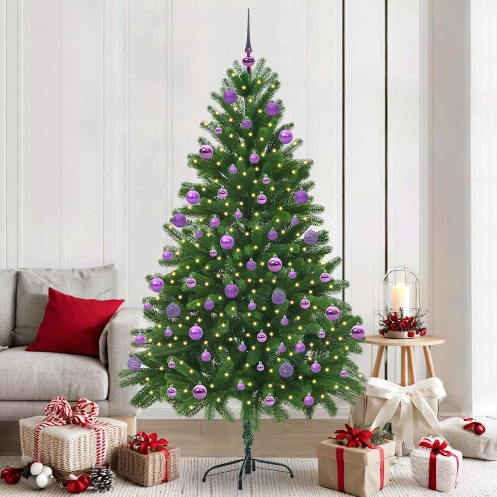 Albero di Natale con 300 LED con supporto Verde 210 cm PE