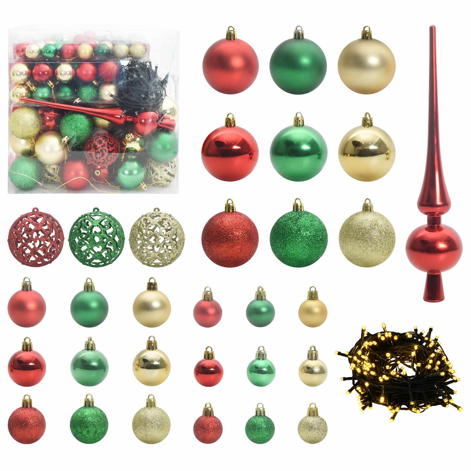 Albero di Natale con 300 LED con supporto Verde 240 cm PE