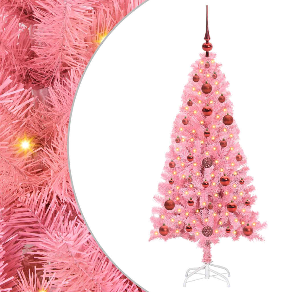 Albero di Natale Rosa 120 cm PVC