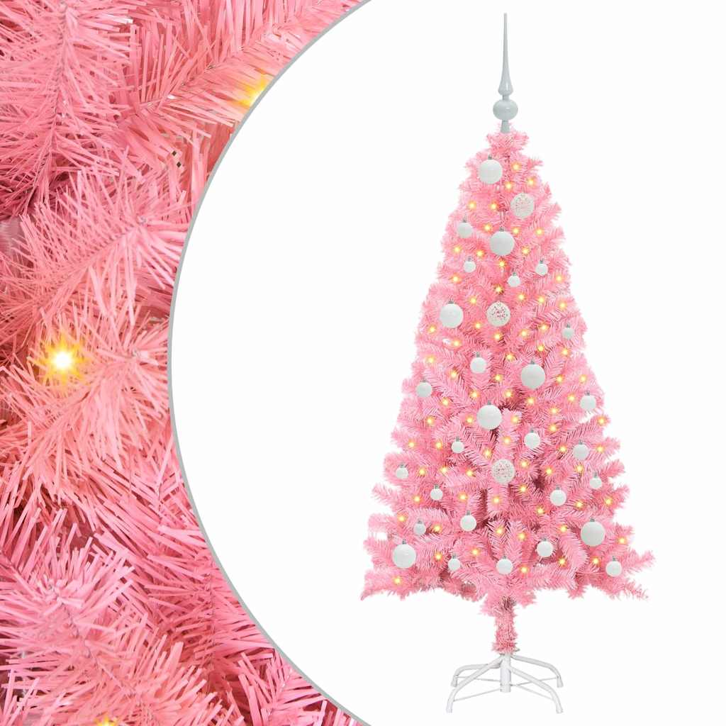 Albero di Natale Rosa 120 cm PVC