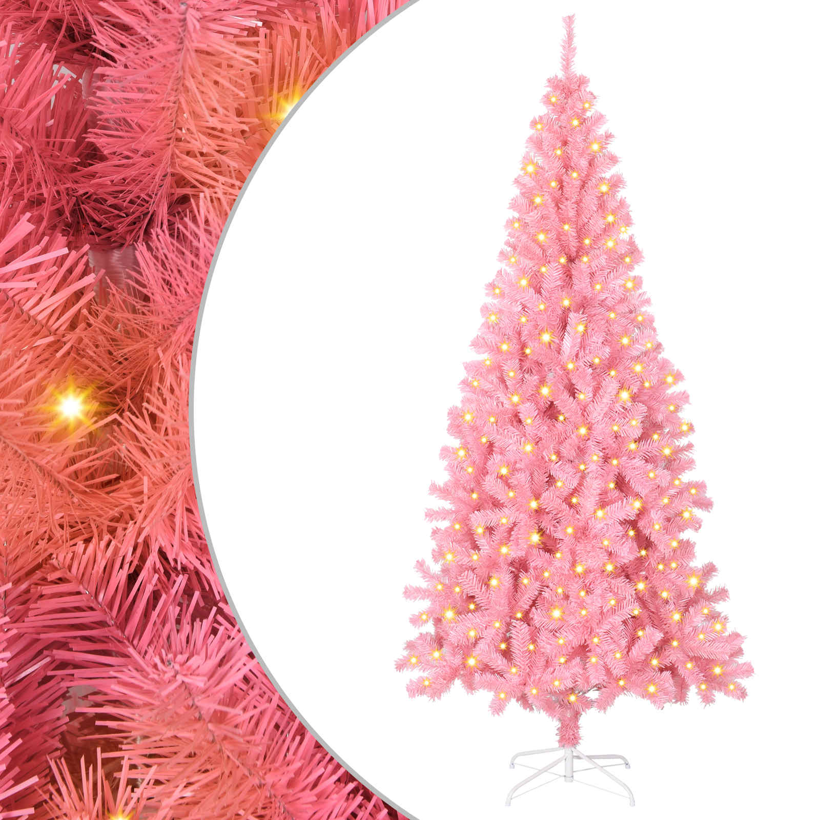 Albero di Natale Rosa 180 cm PVC