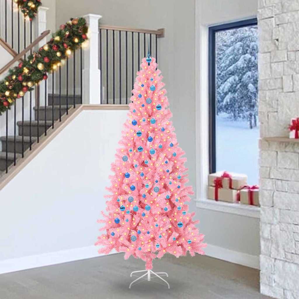 Albero di Natale Rosa 240 cm PVC