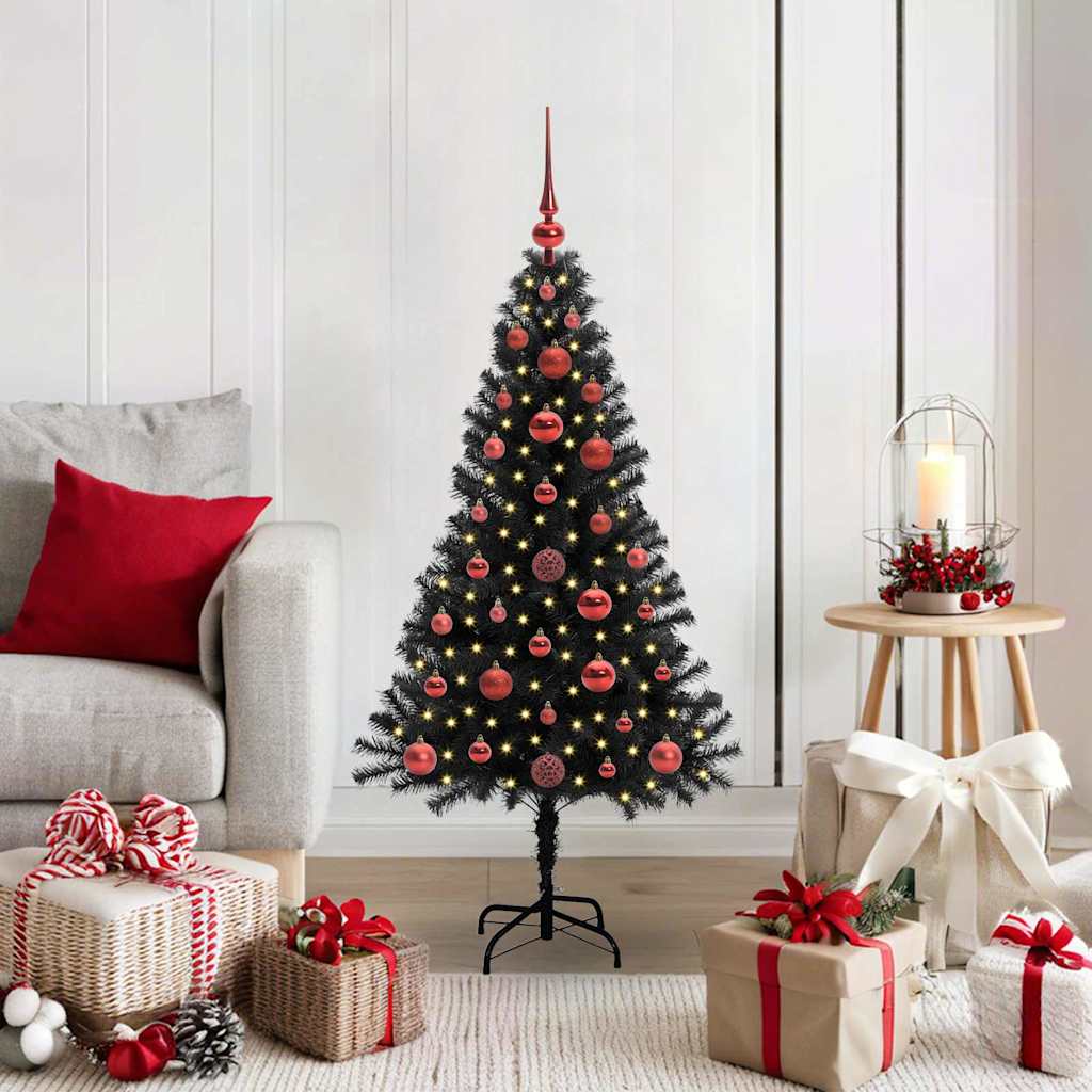 Albero di Natale Nero 120 cm PVC