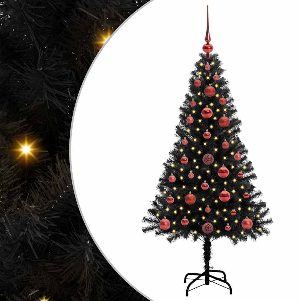 Albero di Natale Nero 120 cm PVC
