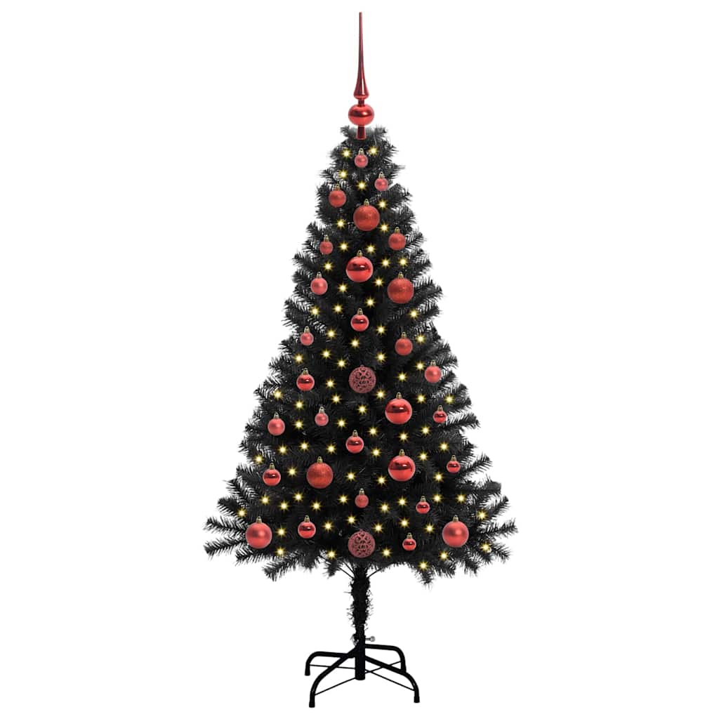 Albero di Natale Nero 120 cm PVC