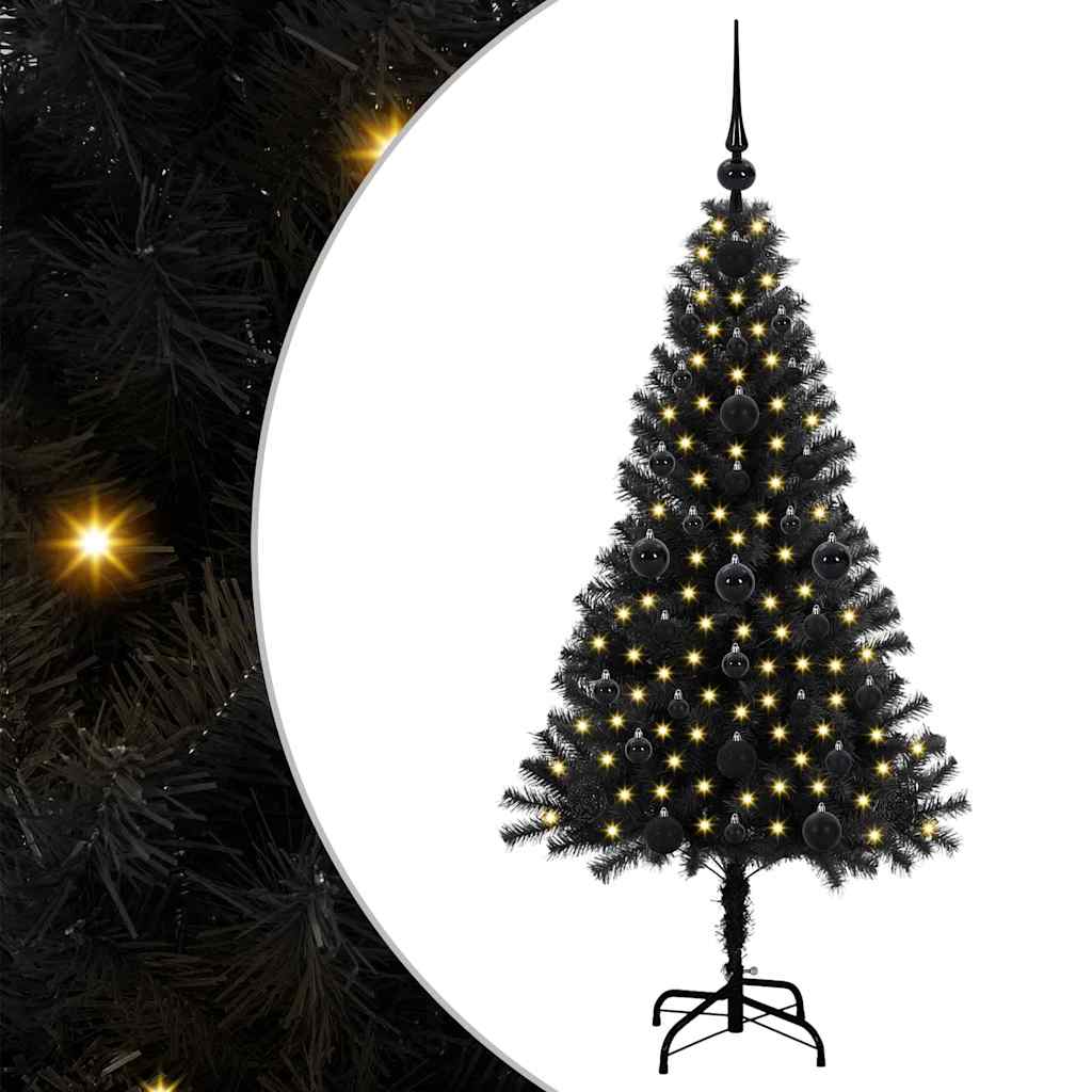 Albero di Natale Nero 120 cm PVC
