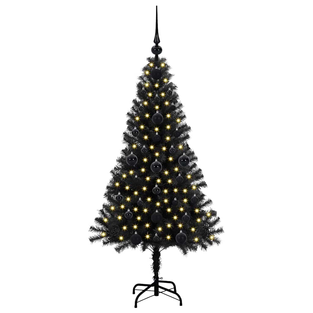 Albero di Natale Nero 120 cm PVC