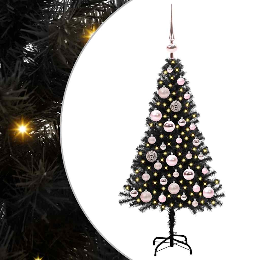 Albero di Natale Nero 120 cm PVC