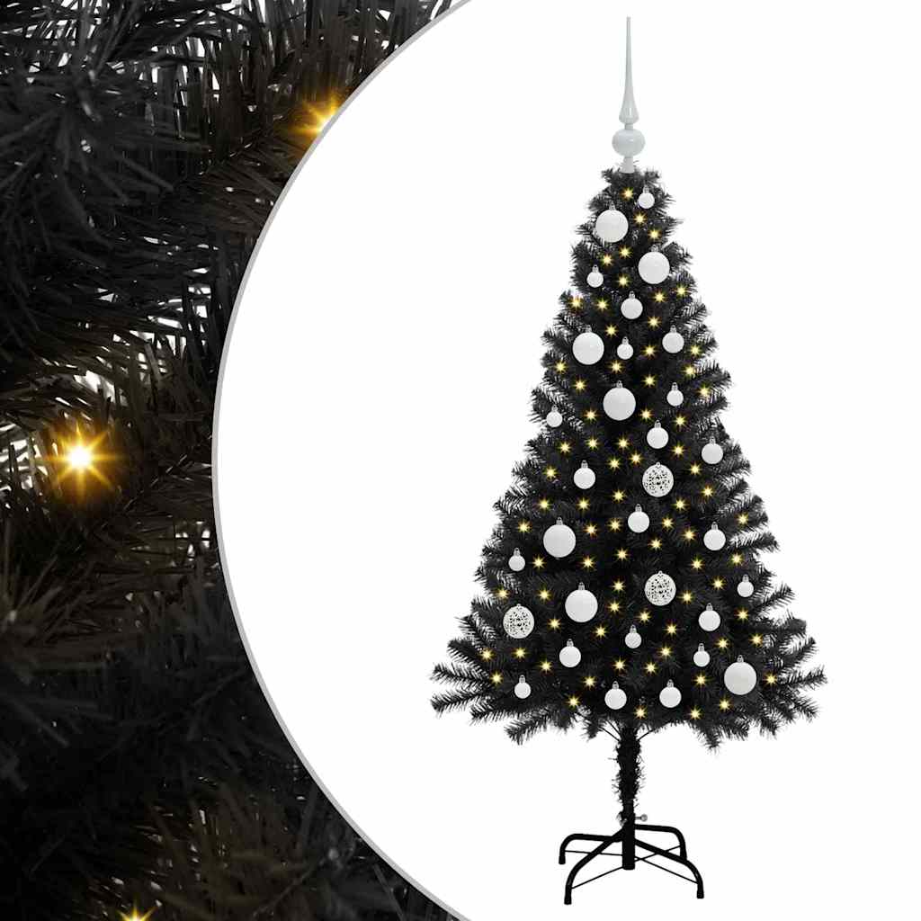 Albero di Natale Nero 120 cm PVC