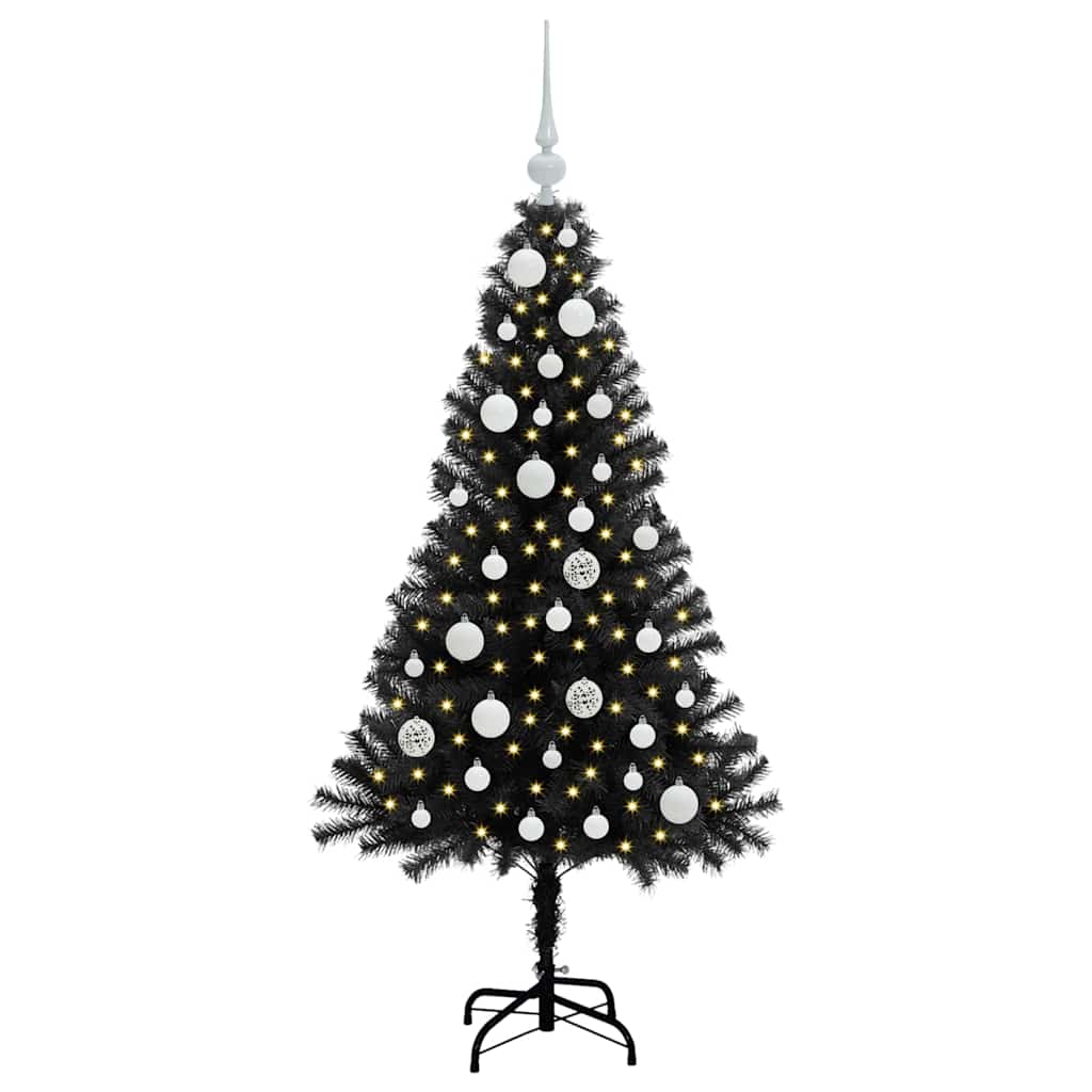 Albero di Natale Nero 120 cm PVC