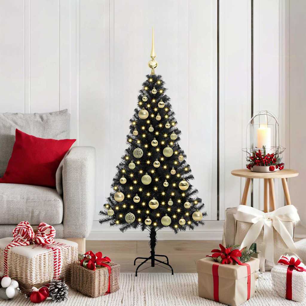 Albero di Natale Nero 120 cm PVC
