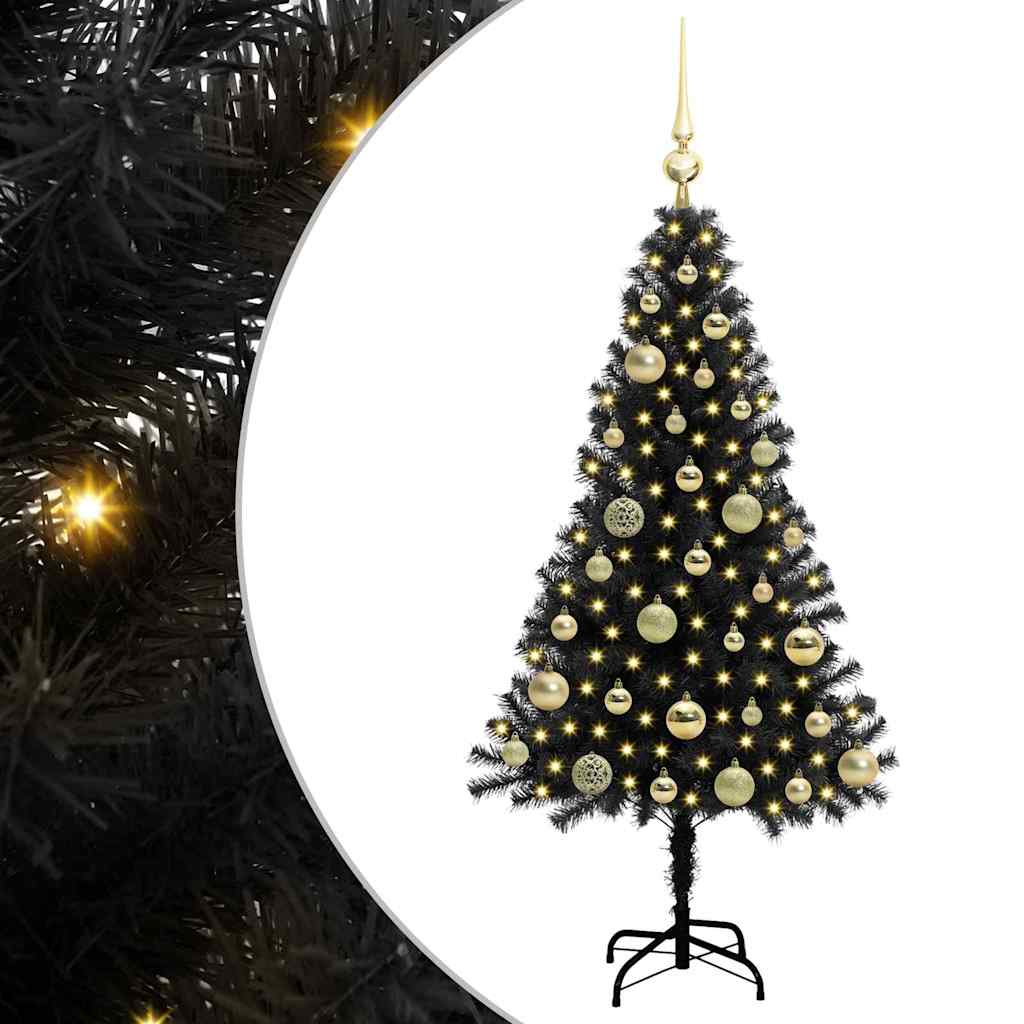 Albero di Natale Nero 120 cm PVC