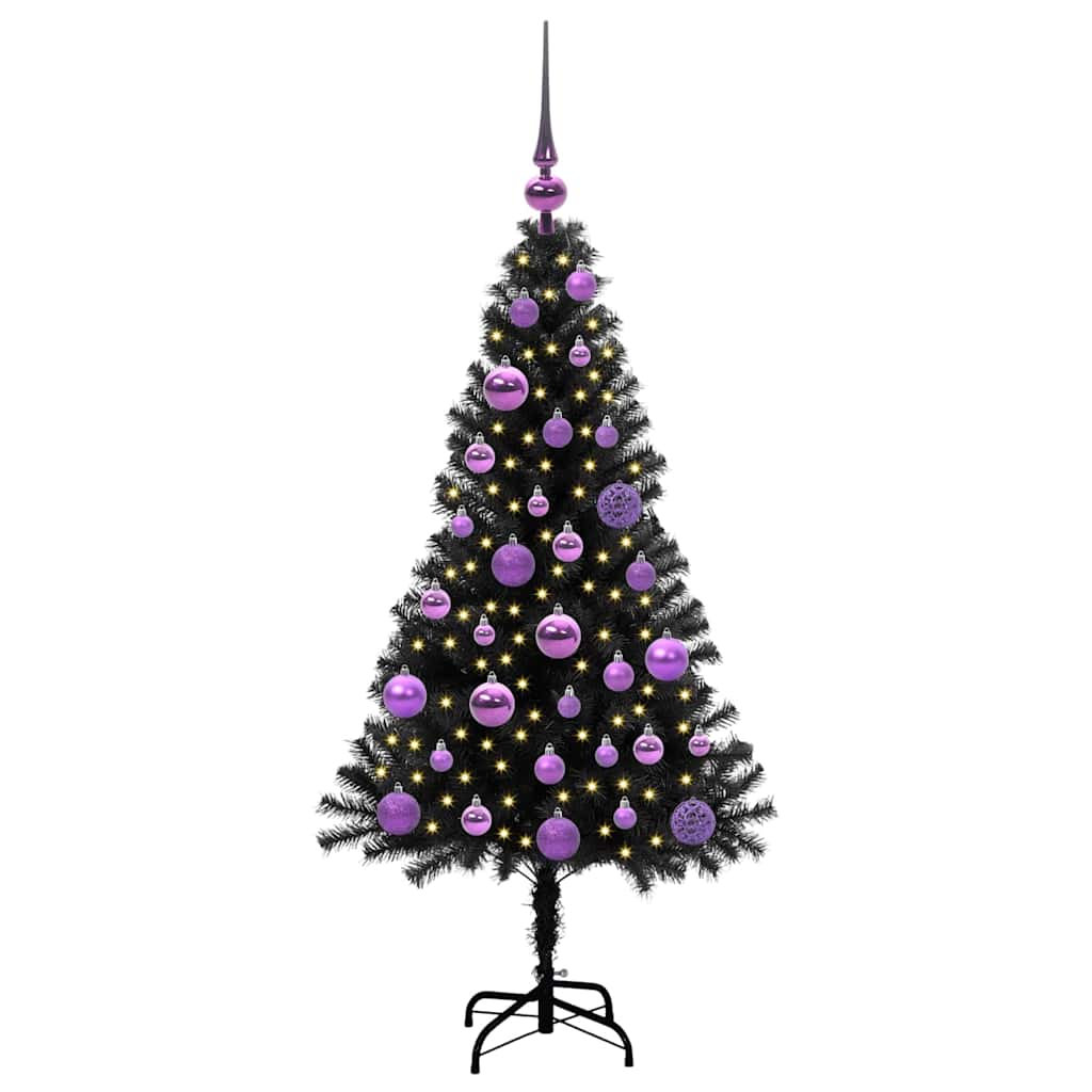 Albero di Natale Nero 120 cm PVC
