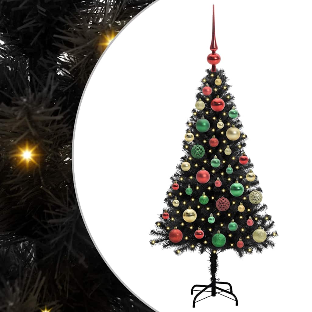 Albero di Natale Nero 120 cm PVC