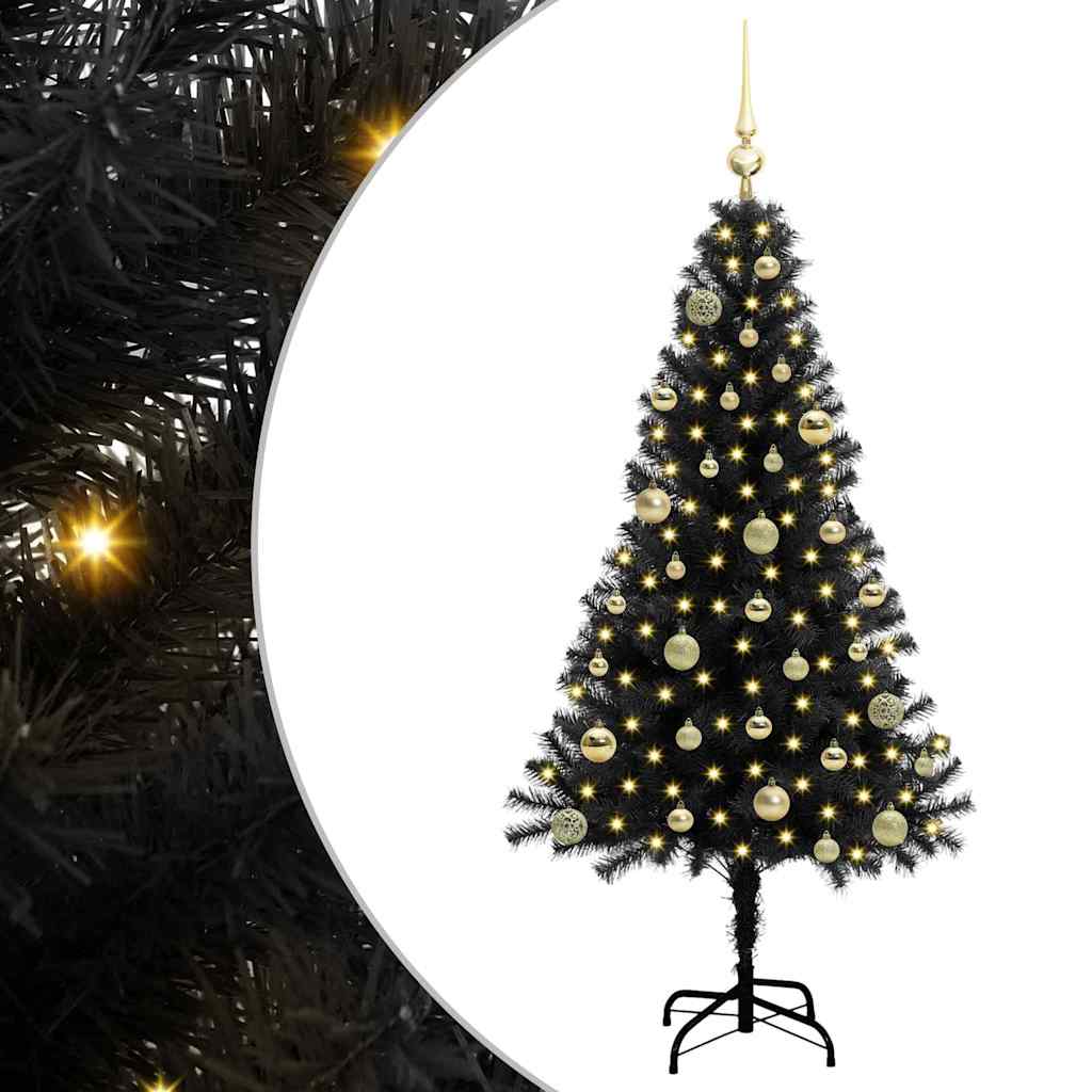 Albero di Natale Nero 150 cm PVC