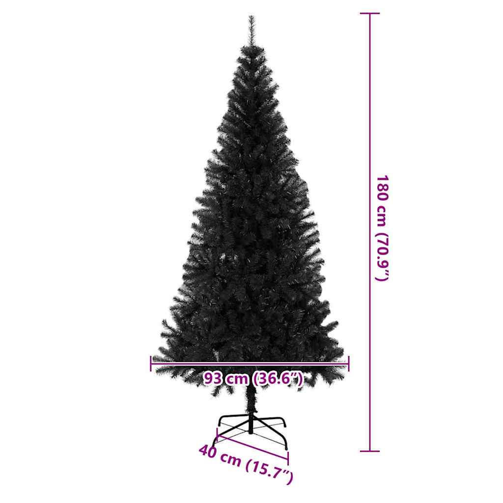 Albero di Natale Nero 180 cm PVC