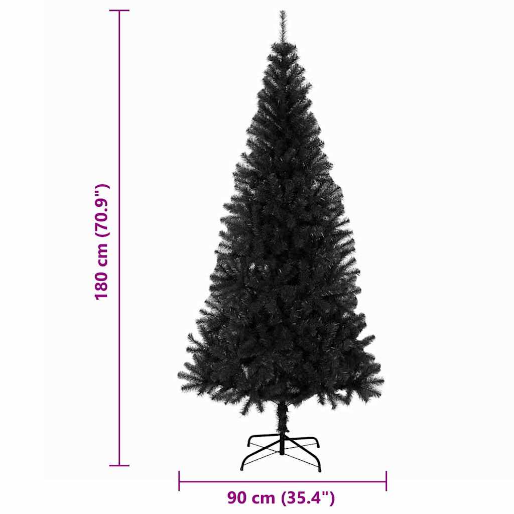 Albero di Natale Nero 180 cm PVC