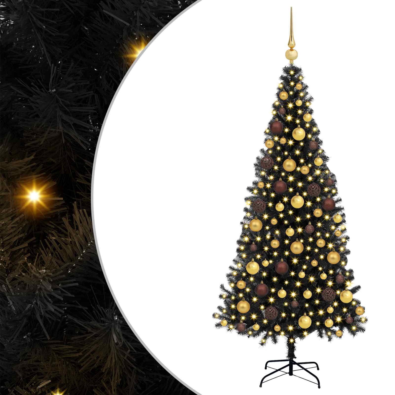 Albero di Natale Nero 180 cm PVC