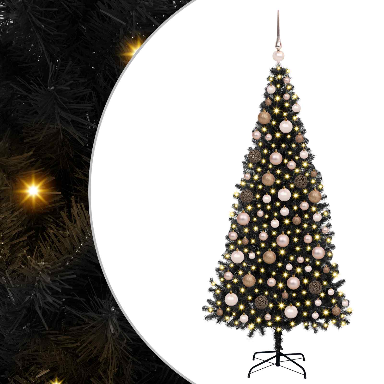 Albero di Natale Nero 180 cm PVC
