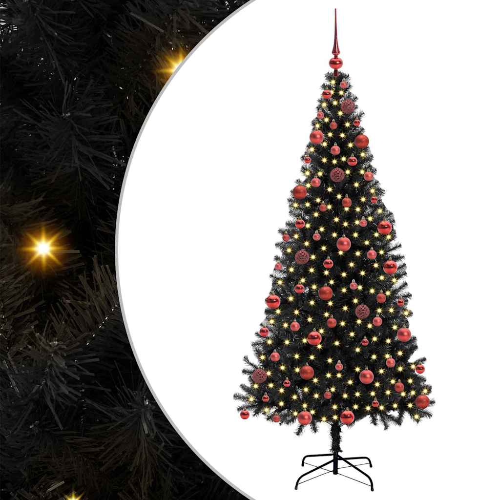 Albero di Natale Nero 180 cm PVC