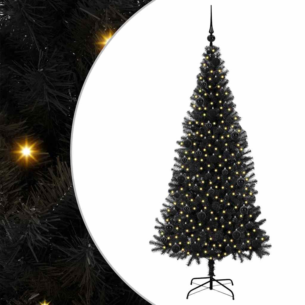 Albero di Natale Nero 180 cm PVC