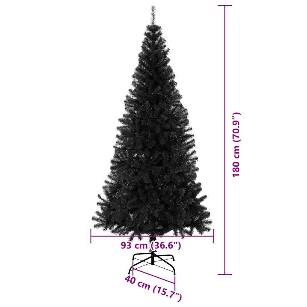 Albero di Natale Nero 180 cm PVC