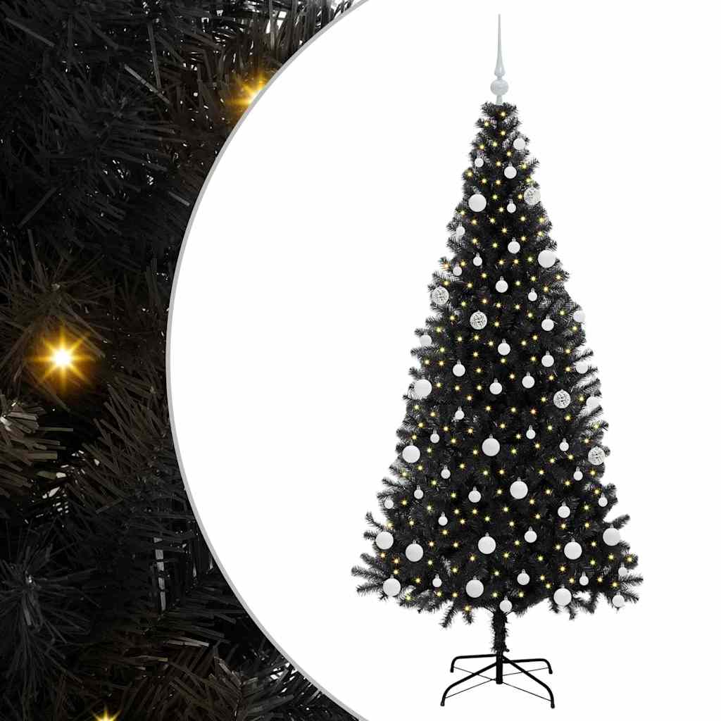 Albero di Natale Nero 180 cm PVC
