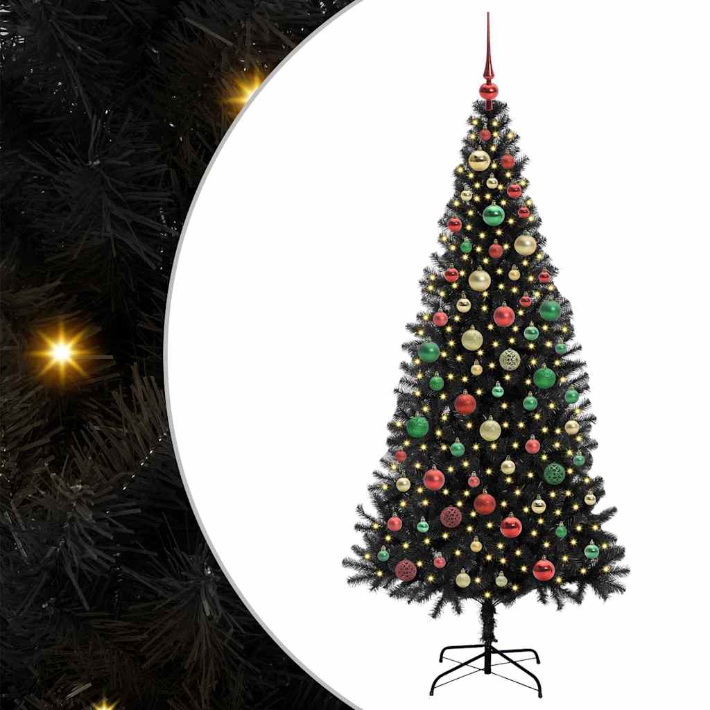 Albero di Natale Nero 180 cm PVC
