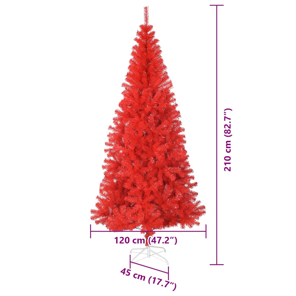 Albero di Natale Rosso 210 cm PVC