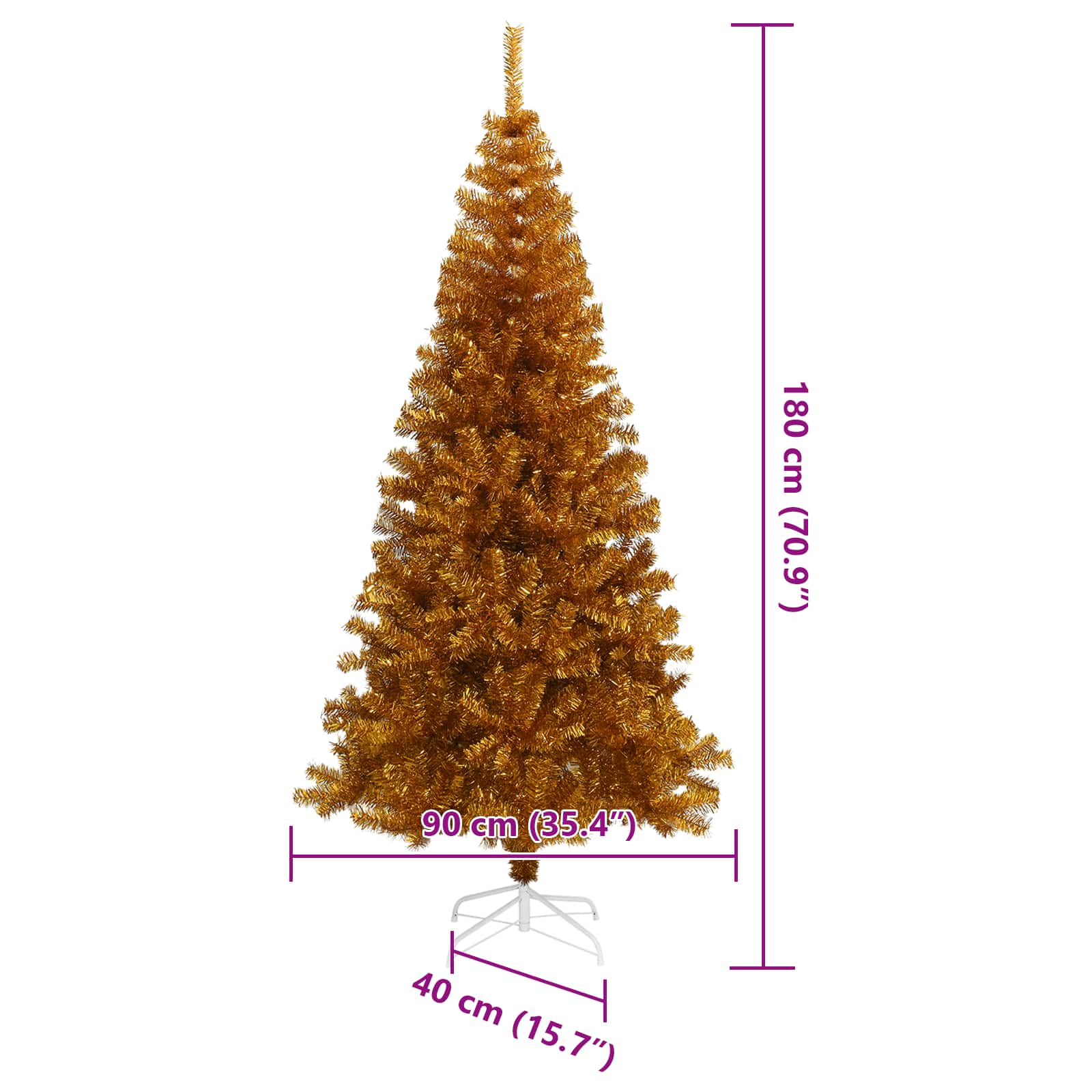 Albero di Natale Oro 180 cm PET