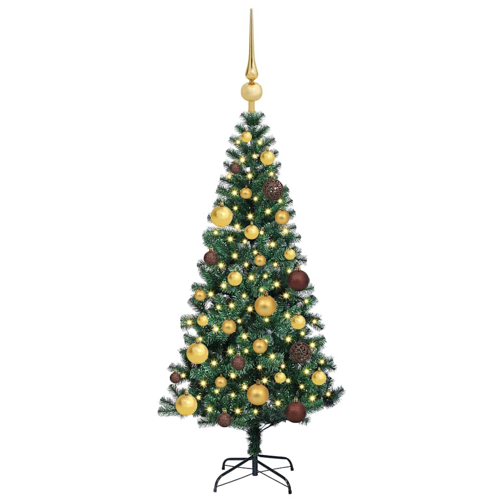 Albero di Natale artificiale con luci integrate Verde 120 cm