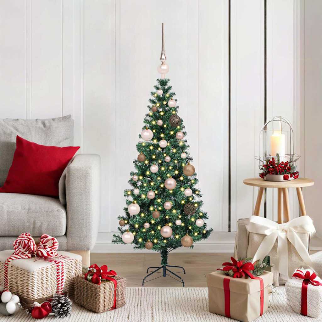 Albero di Natale artificiale con luci integrate Verde 120 cm