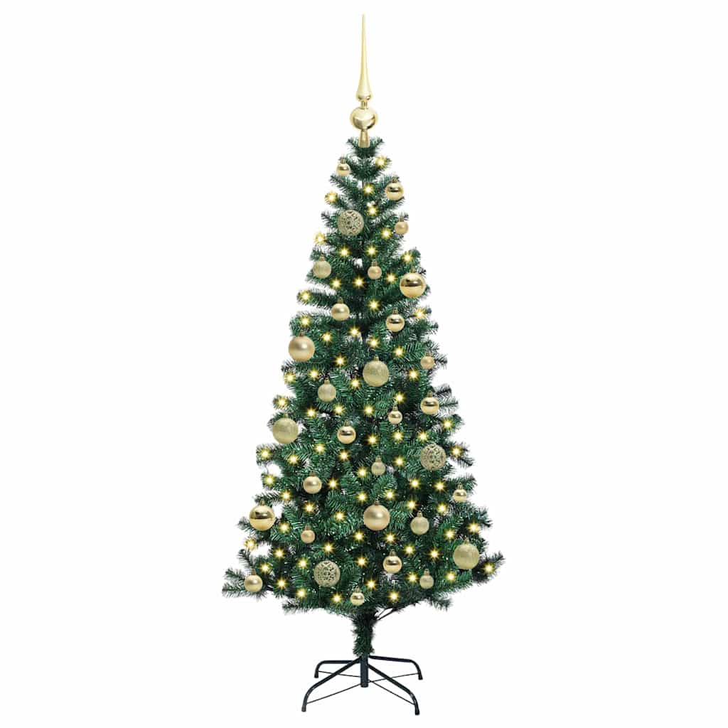 Albero di Natale artificiale con luci integrate Verde 120 cm