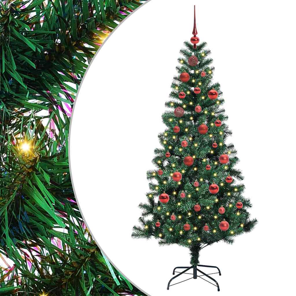 Albero di Natale artificiale con luci integrate Verde 150 cm