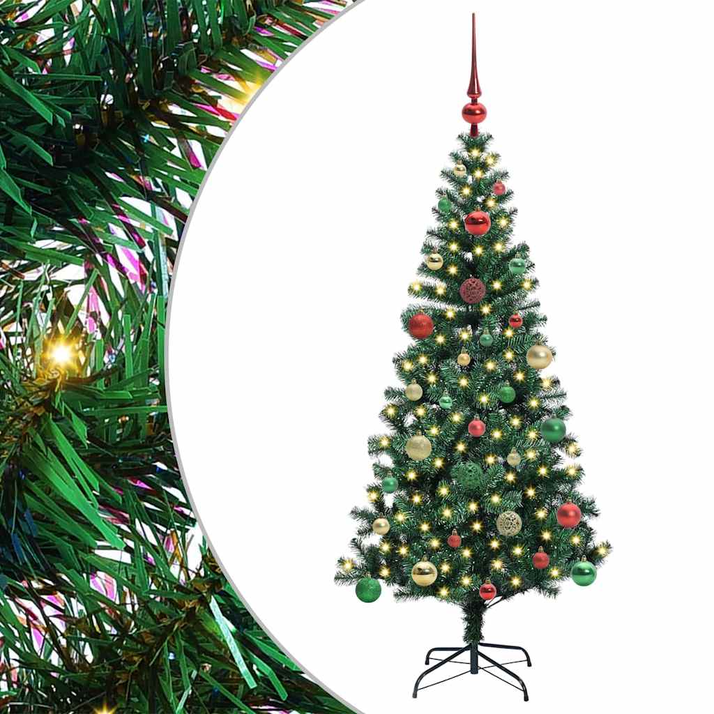 Albero di Natale artificiale con luci integrate Verde 150 cm