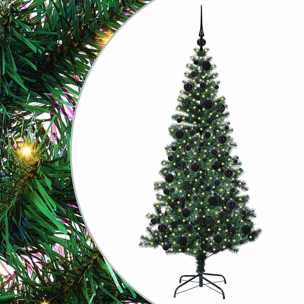 Albero di Natale artificiale con luci integrate Verde 180 cm