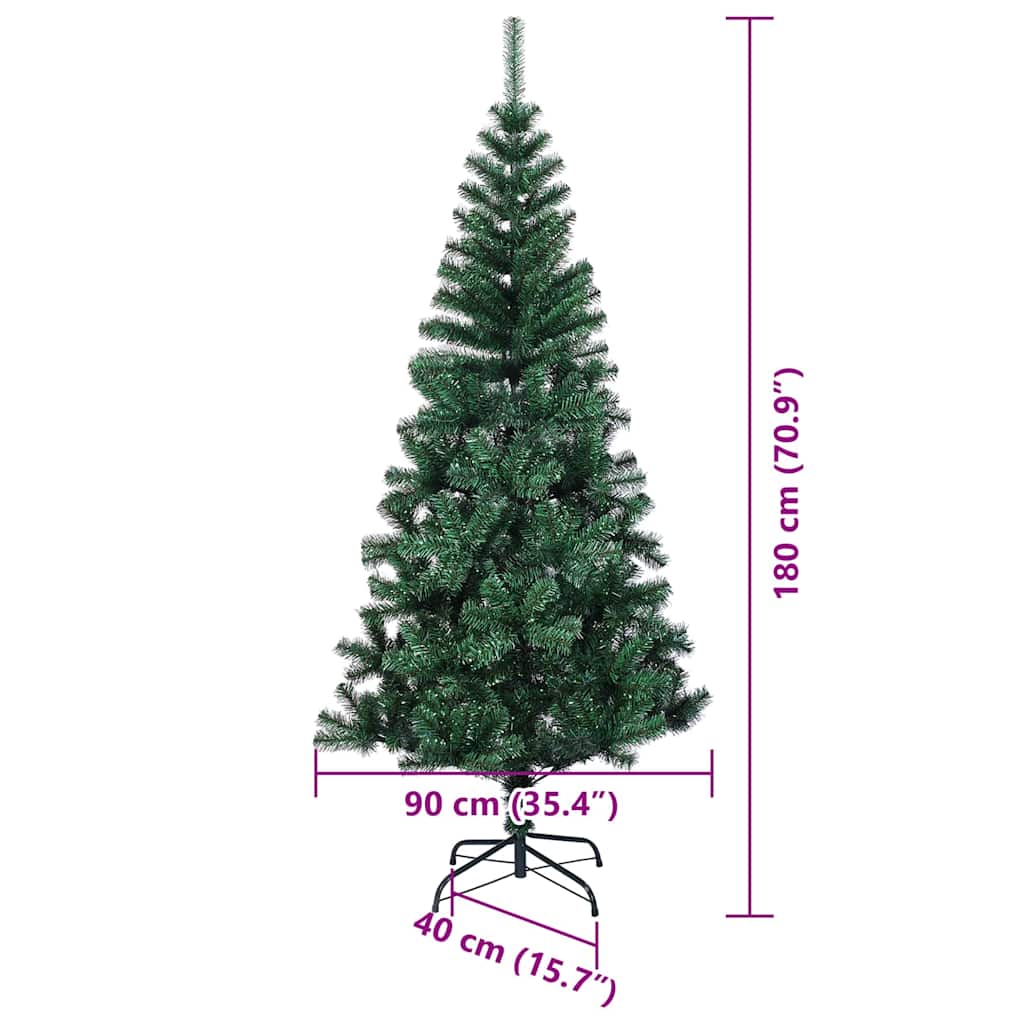 Albero di Natale artificiale con luci integrate Verde 180 cm