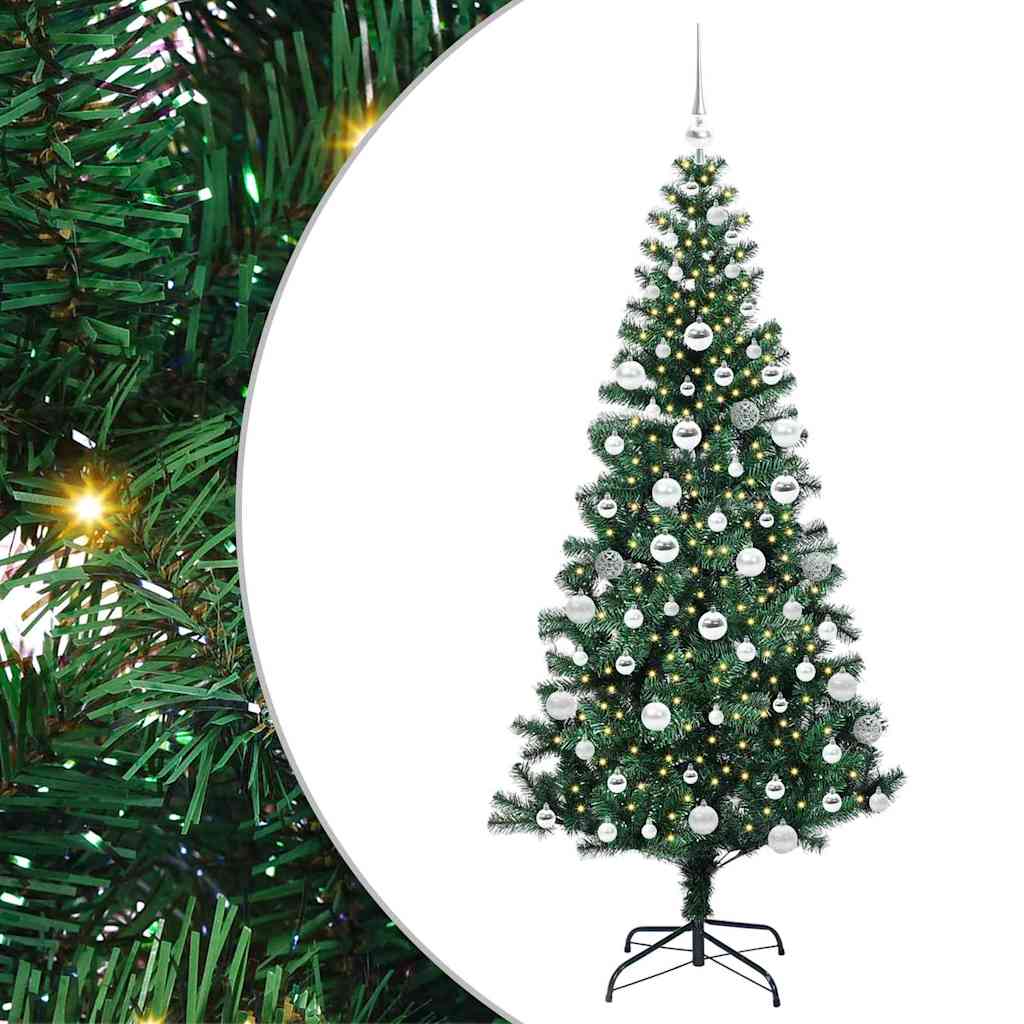 Albero di Natale artificiale con luci integrate Verde 180 cm