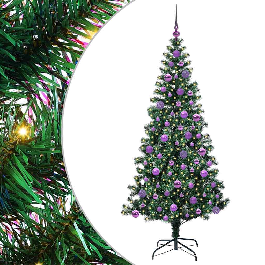 Albero di Natale artificiale con luci integrate Verde 180 cm