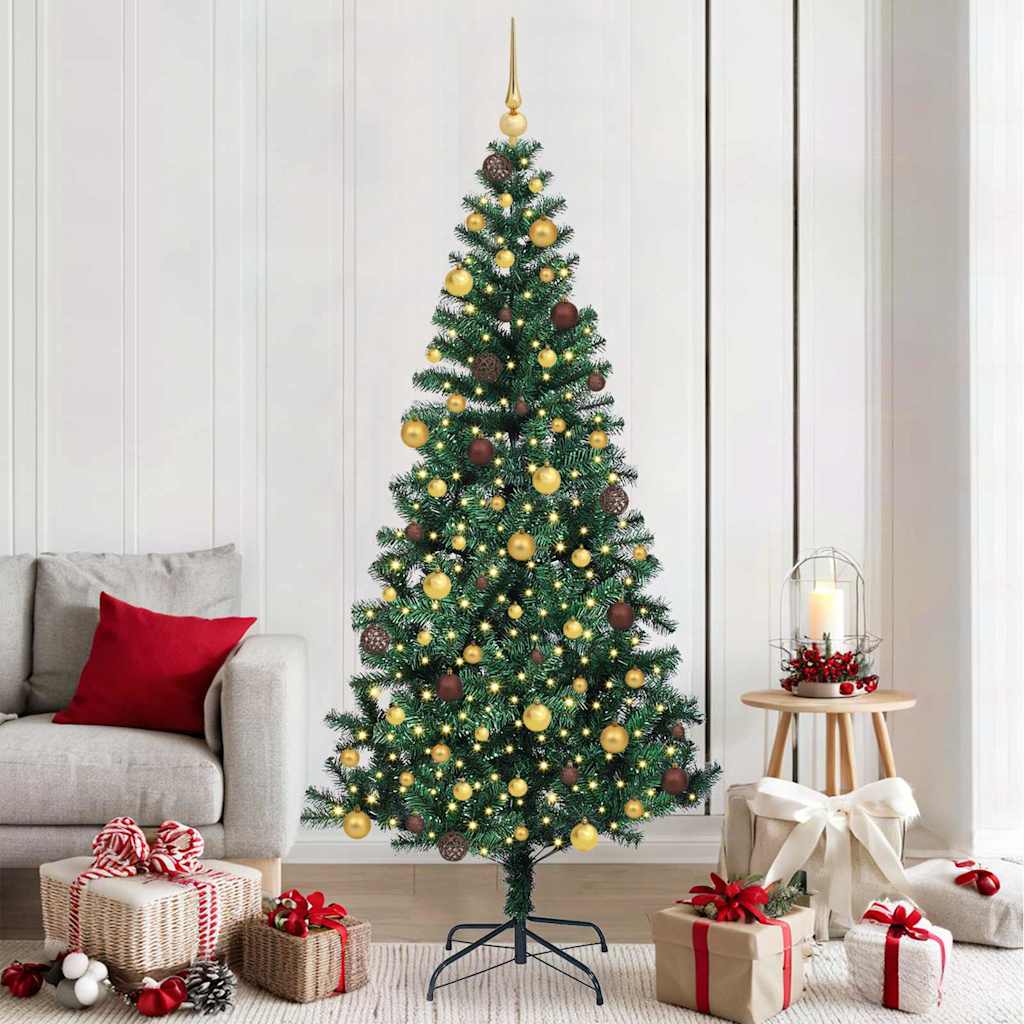 Albero di Natale artificiale con luci integrate Verde 210 cm